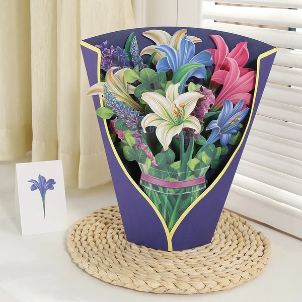 Pop Up Flower Bouquet Greeting Card
