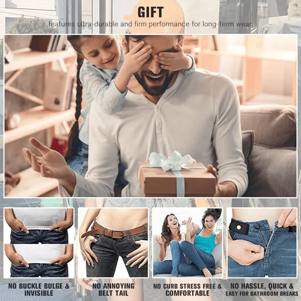 BUCKLE FREE INVISIBLE ELASTIC WAIST BELTS