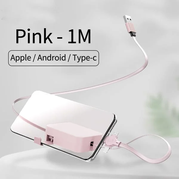 3 in 1 Rechargeable USB Fast Charging Cable  Mobile Stand