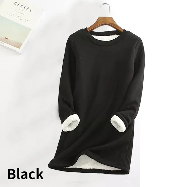 Womens NEW Casual Cotton Round Neck Solid Sweatshirt