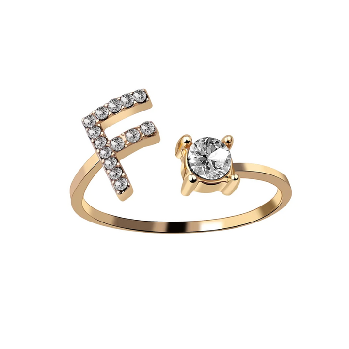 Initial Letter Ring with Zirconia