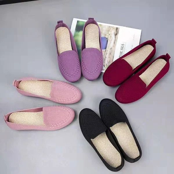 2022 Casual Shoes Womens Mesh Breathable Slip on Flat Shoes Ladies Loafers