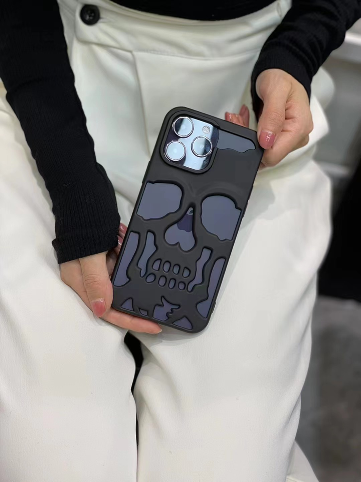 Plated Skull Case Cover For iPhone