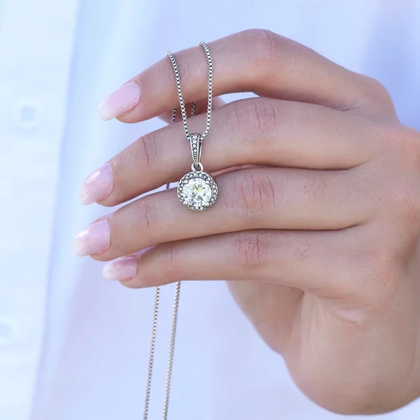 Cupronickel Necklace With Real Rose