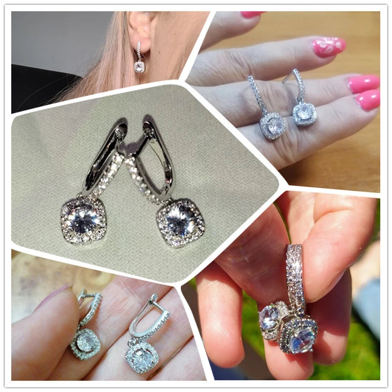 New Trendy Square Shape Drop Earrings