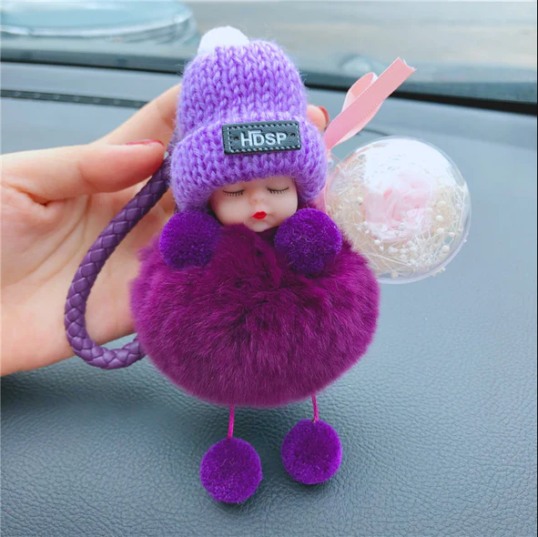 Super Cute Furry Doll Keychain