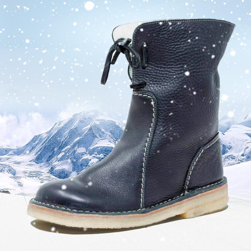 Ladies high top flat shoes stretch boots