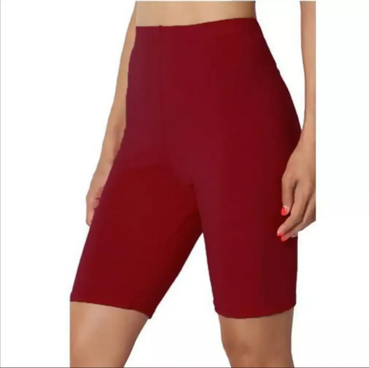 Womens solid color flat five-point yoga sports and leisure pants