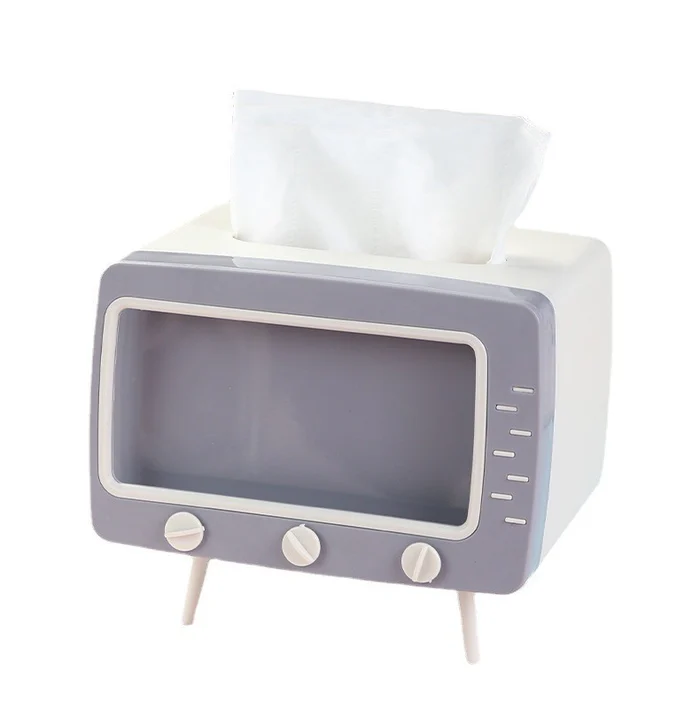 2 In 1 Mobile Phone Viewing Bracket TV Tissue Box