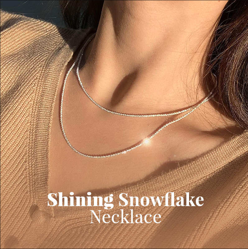 Shining Snowflake Necklace Bracelet