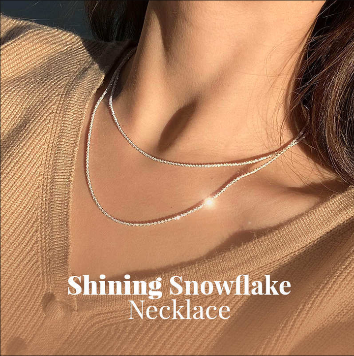 Shining Snowflake Necklace Bracelet