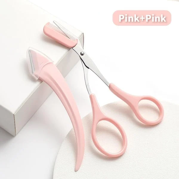 Crescent eyebrow trimmer set eyebrow scissors with comb