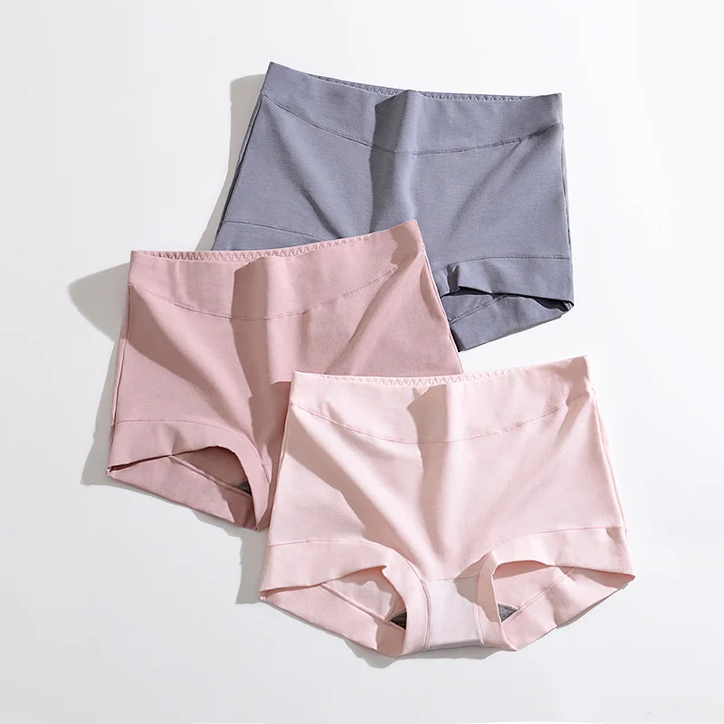 Womens Large Size High Waist Cotton Graphene Crotch Antibacterial Panties