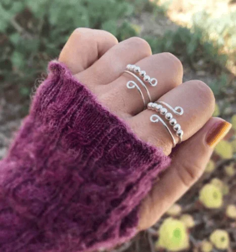 Circle Beads Fidget Ring