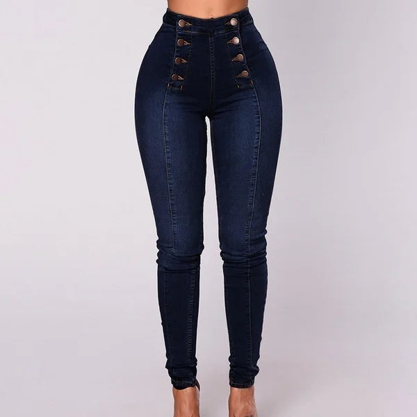 🔥HOTSALE🔥DOUBLE BREASTED HIGH WAIST SKINNY JEANS