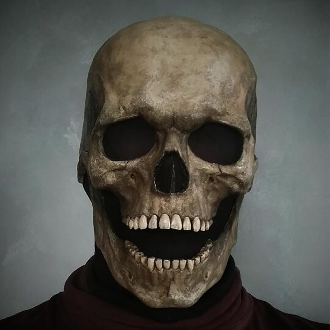 Full Head Skull Mask with Movable Jaw