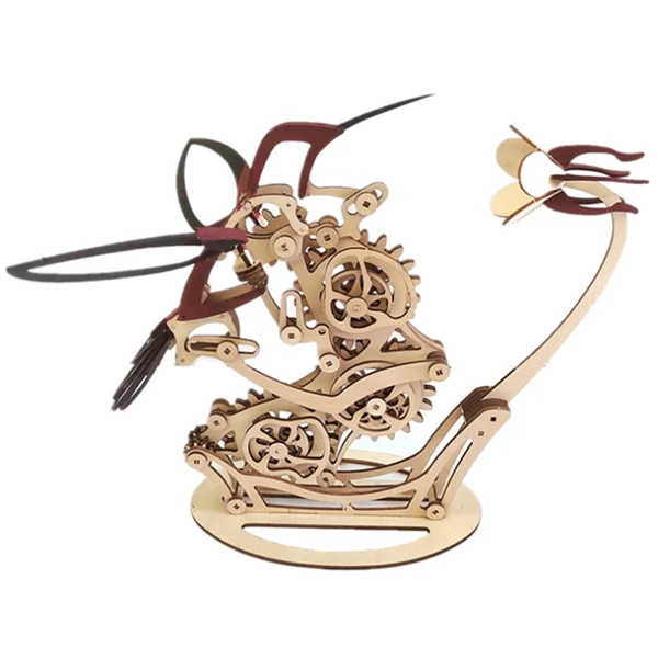 MAGICAL WOODEN KINETIC HUMMINGBIRD SCULPTURE