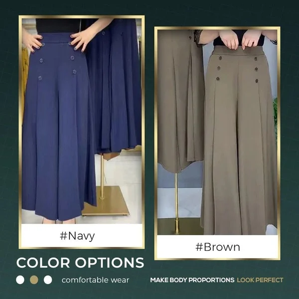 Stylish Pleated Wide Leg Pants