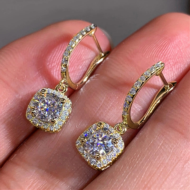 New Trendy Square Shape Drop Earrings