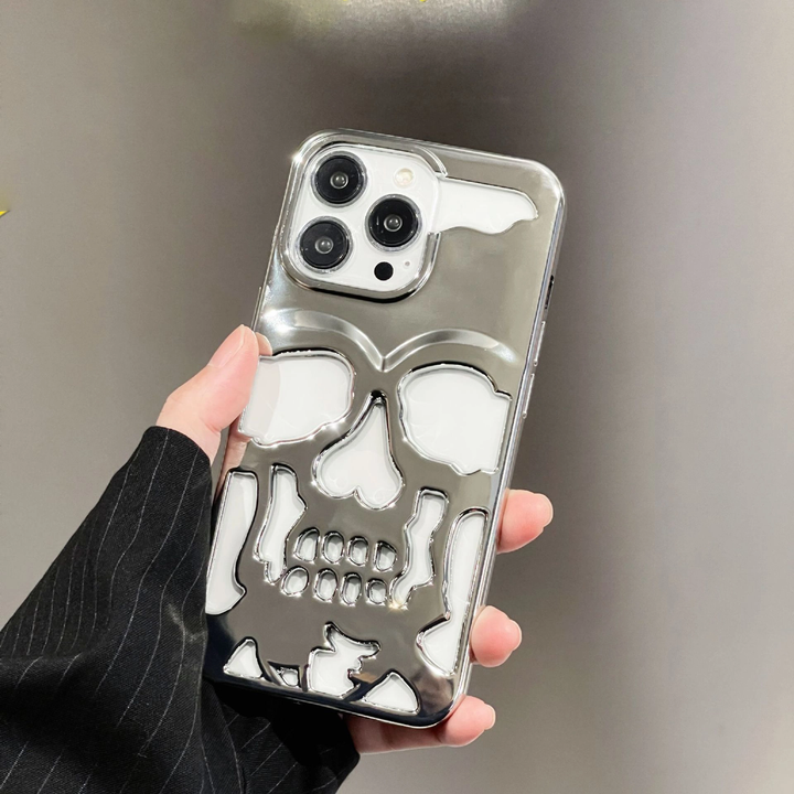 Plated Skull Case Cover For iPhone
