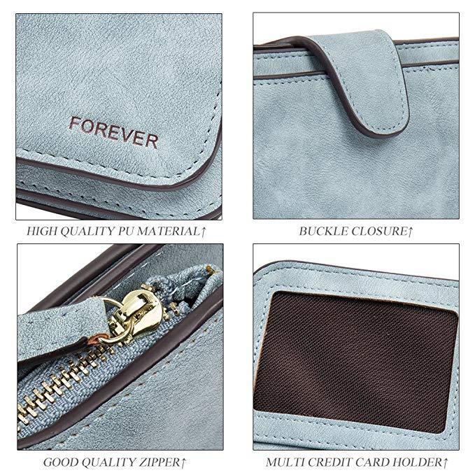 Leather Zipper Long Wallet Card Holder Viconchic