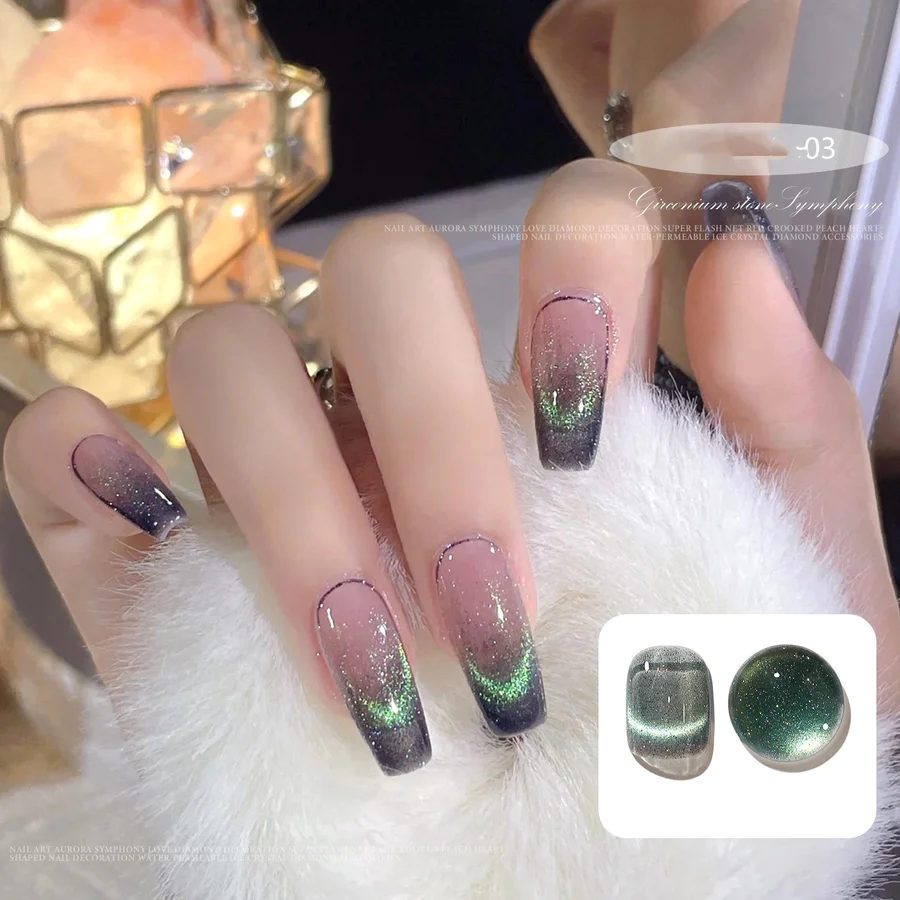 CAT MAGNETIC GEL NAIL POLISH SEMI PERMANENT DYNAMIC GLITTER