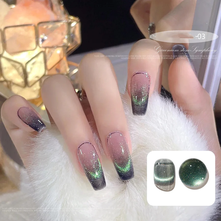 CAT MAGNETIC GEL NAIL POLISH SEMI PERMANENT DYNAMIC GLITTER