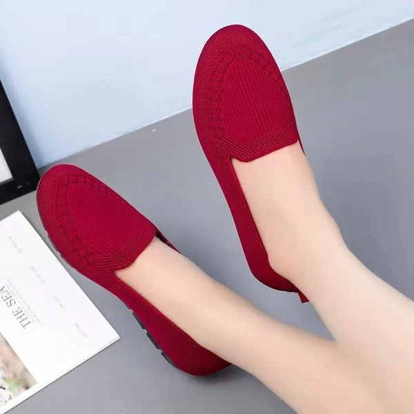 2022 Casual Shoes Womens Mesh Breathable Slip on Flat Shoes Ladies Loafers