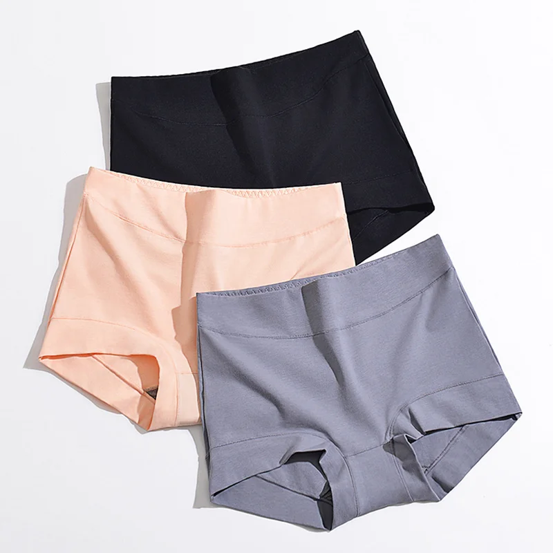 Womens Large Size High Waist Cotton Graphene Crotch Antibacterial Panties