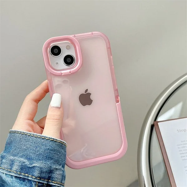 2022 NEW Double Stand Transparent TPU Phone Case