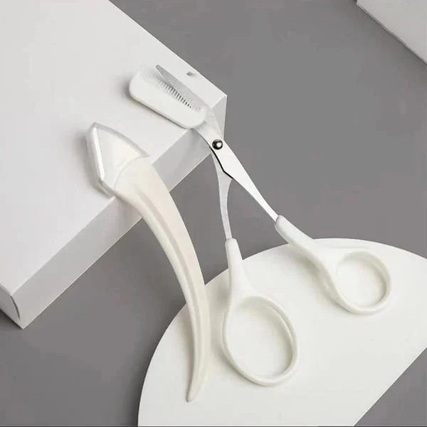Crescent eyebrow trimmer set eyebrow scissors with comb