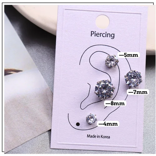 Magnetic Zircon Stud  Ear Clip