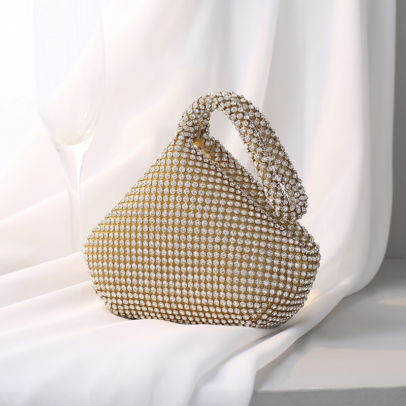 Fashion Vintage Womens Triangle Glitter Handbag