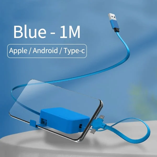 3 in 1 Rechargeable USB Fast Charging Cable  Mobile Stand
