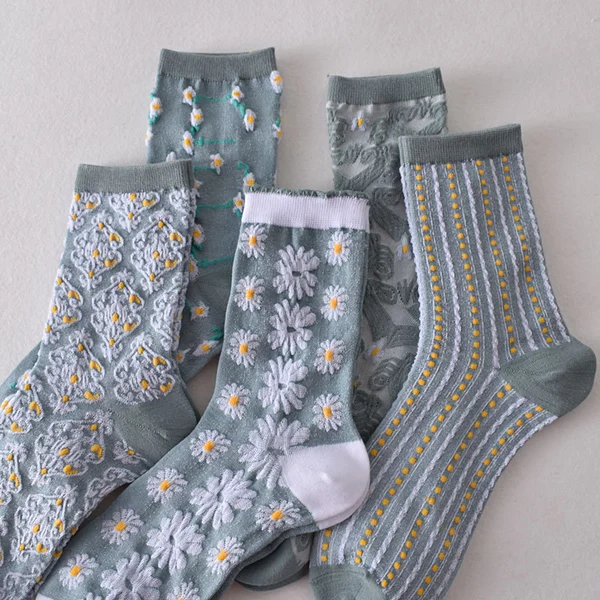 womens floral cotton socks