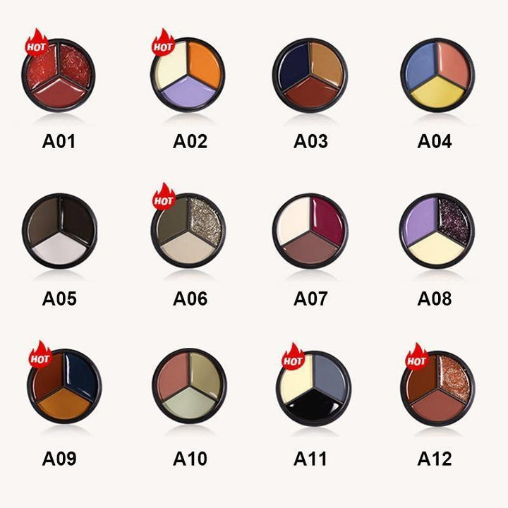 Solid Tricolor Cream Nail Polish