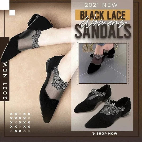 RHINESTONE STONE HOLLOW HEEL SHOES