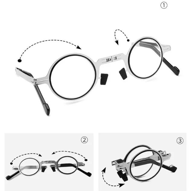 SCREWLESS ULTRA LIGHT TITANIUM FOLDING GLASSES