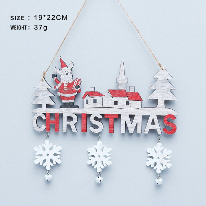 Wood Christmas Door Hanging Ornaments