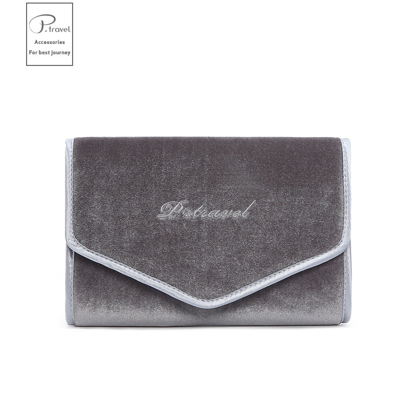 Foldable Velvet Travel Jewelry Organizer