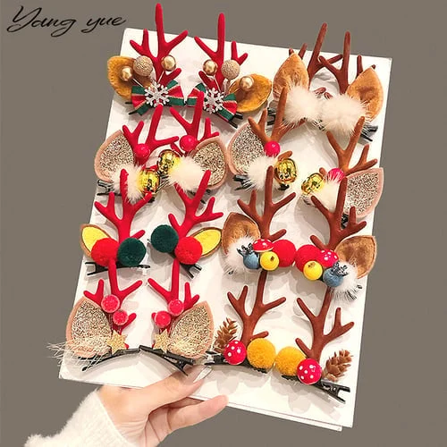 Reindeer Antlers Xmas Hair Clip