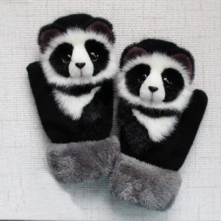Hand knitted animal Mittens