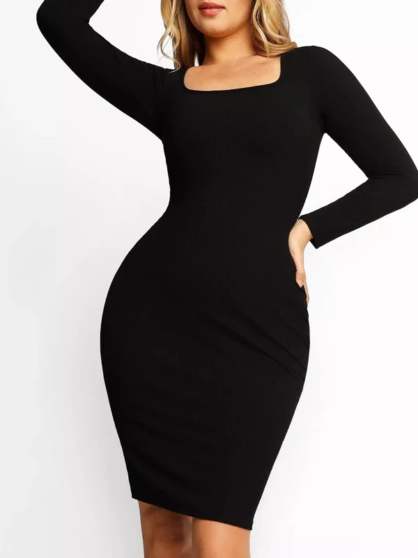 BUILT IN SHAPEWEAR MODAL SOFT LOUNGE DRESSES