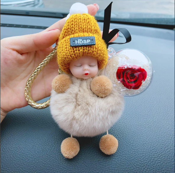Super Cute Furry Doll Keychain