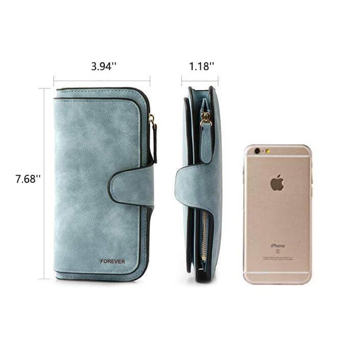 Leather Zipper Long Wallet Card Holder Viconchic