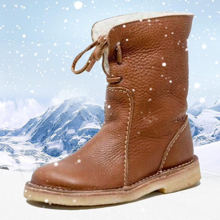 Ladies high top flat shoes stretch boots