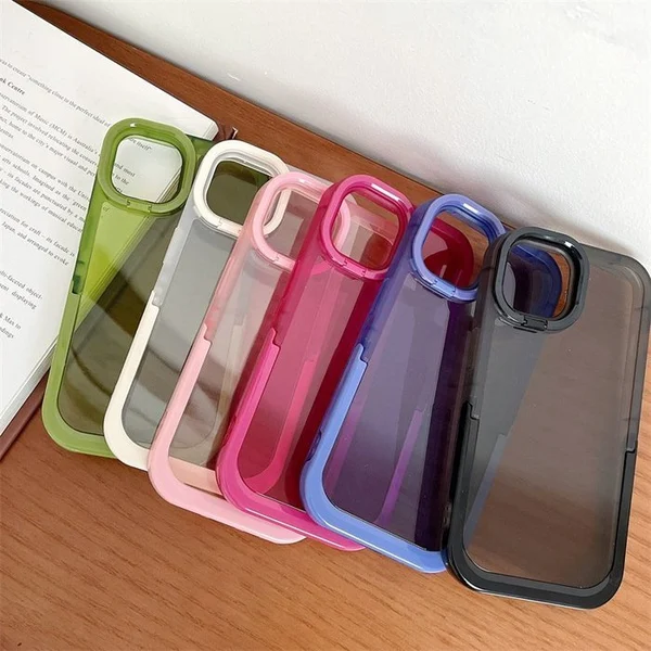 2022 NEW Double Stand Transparent TPU Phone Case