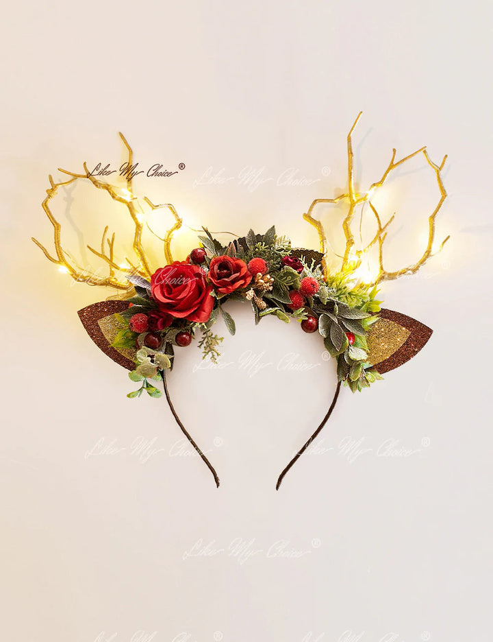 Reindeer Headband-Christmas Reindeer Antler