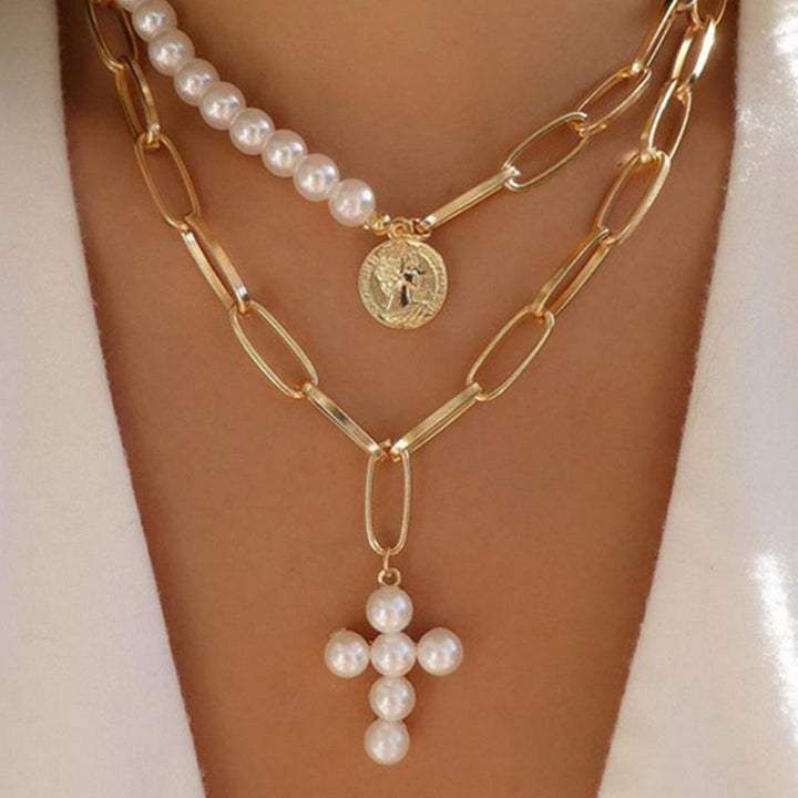 Pearl Cross Necklace