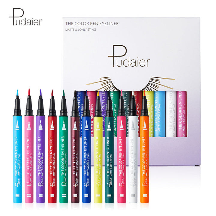 Newly Updated 12 shades Liquid Colorful Eyeliners